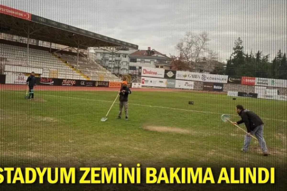 Stadyum zemini bakıma alındı