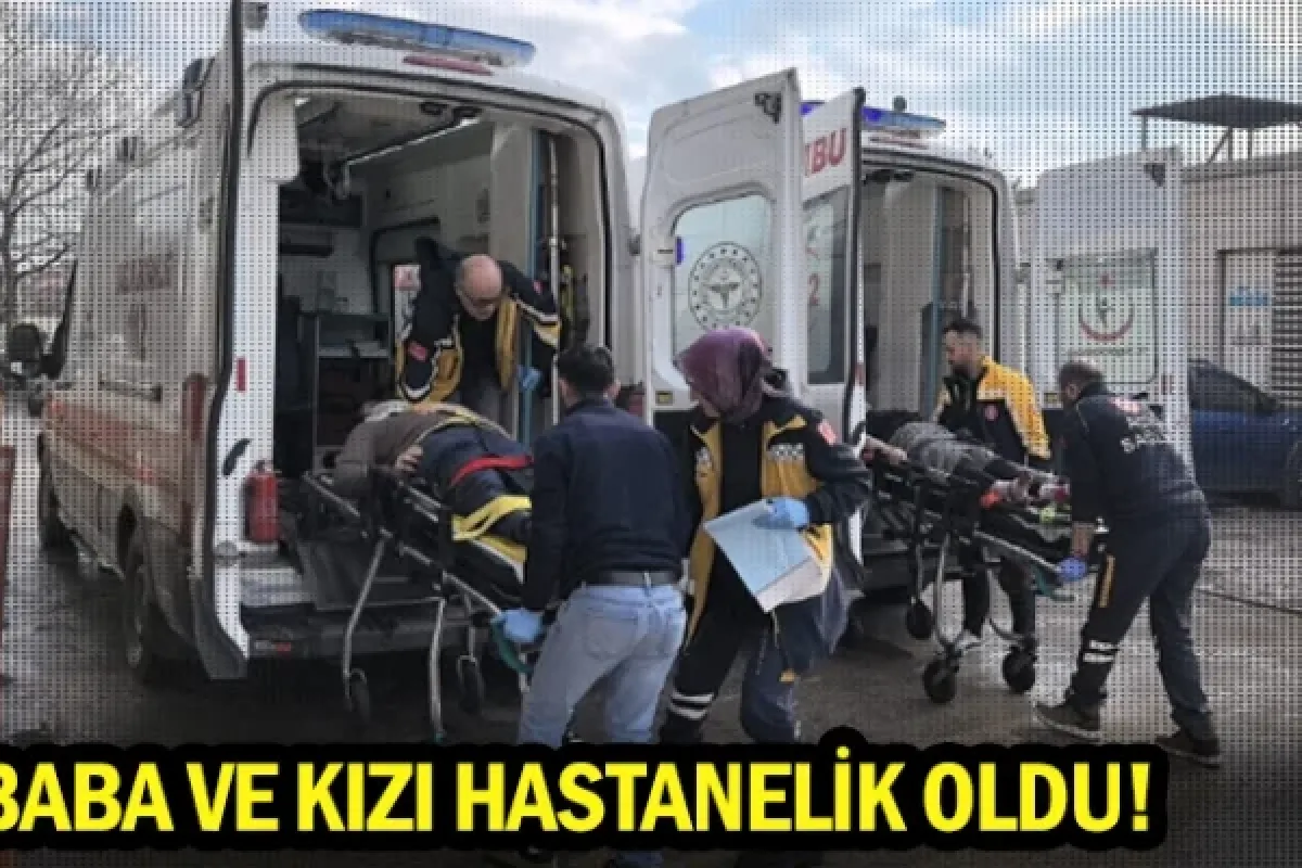 Baba ve kızı hastanelik oldu!