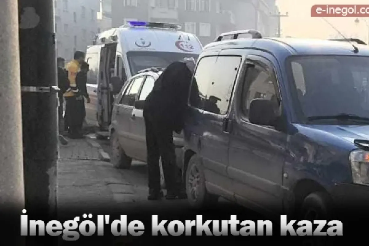 İnegöl'de korkutan kaza