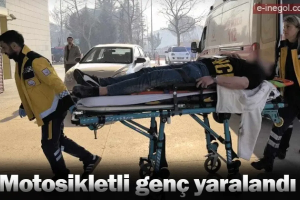 Motosikletli genç yaralandı