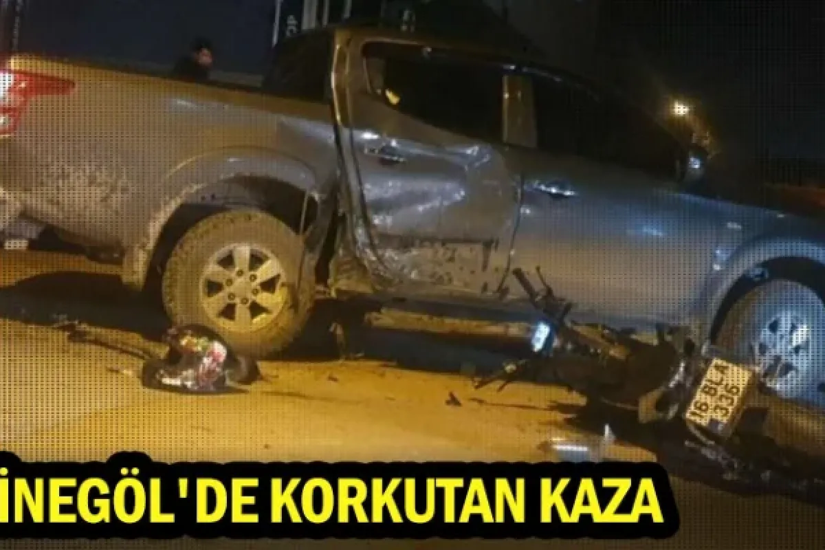 İnegöl'de korkutan kaza