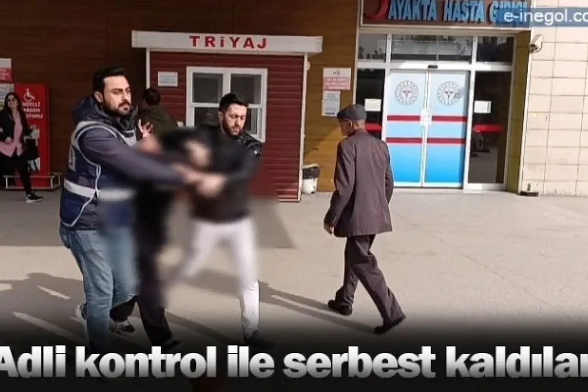 Adli kontrol ile serbest kaldılar