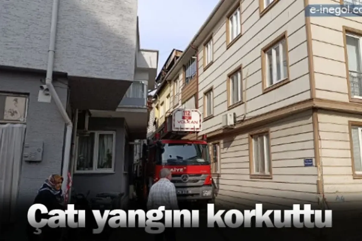 Çatı yangını korkuttu