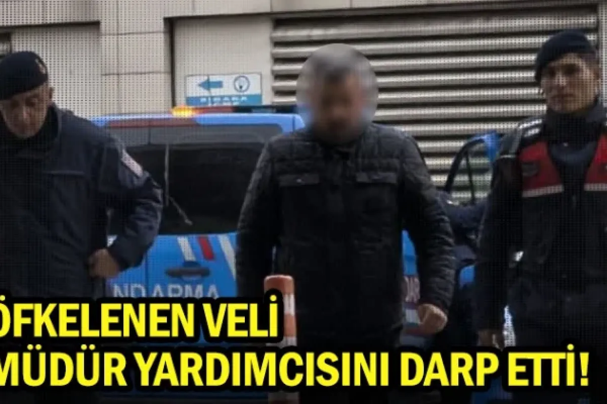 Öfkelenen veli müdür yardımcısını darp etti
