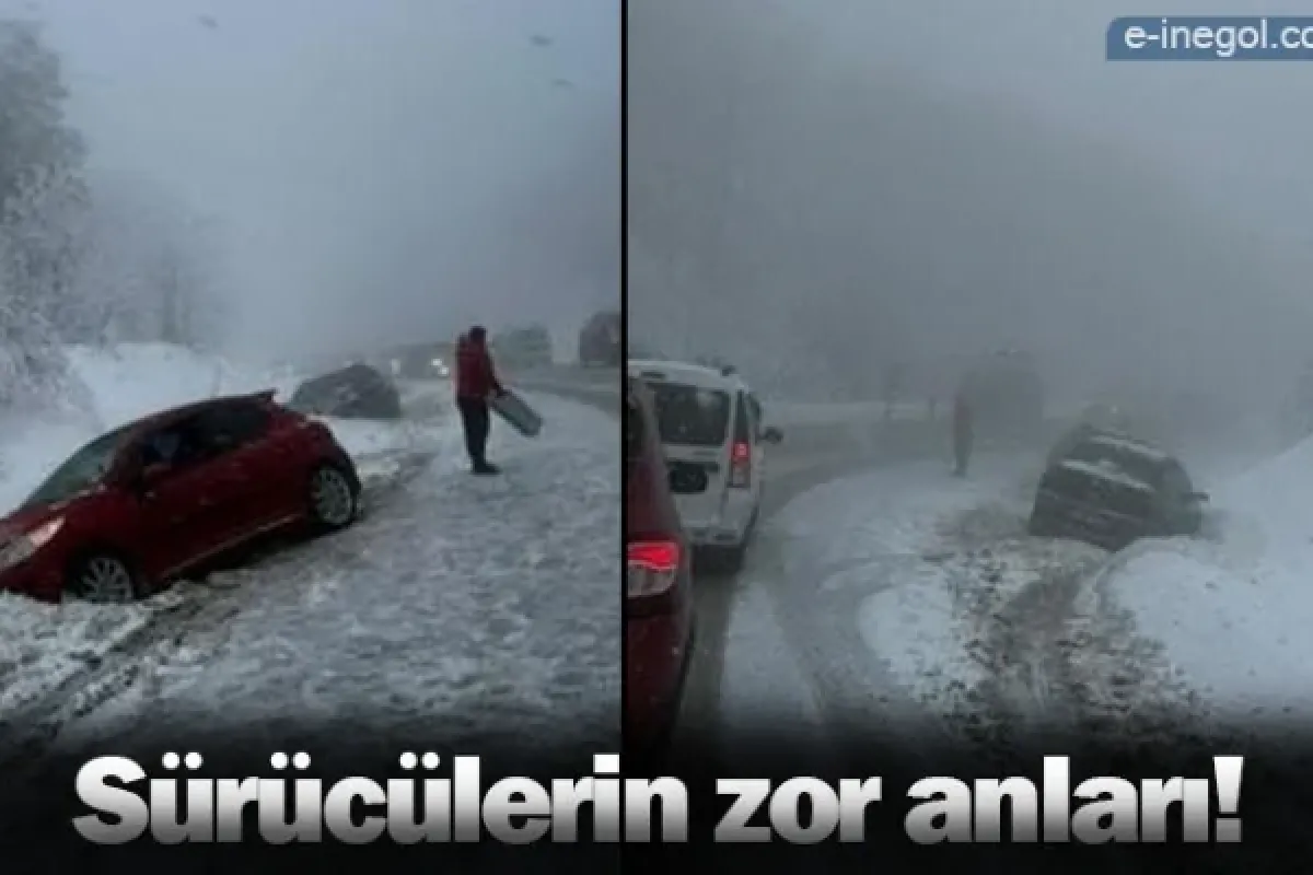 Sürücülerin zor anları!