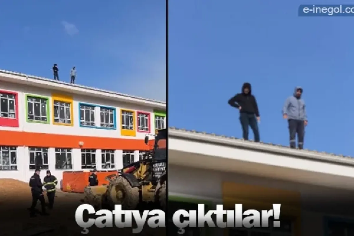 Çatıya çıktılar!