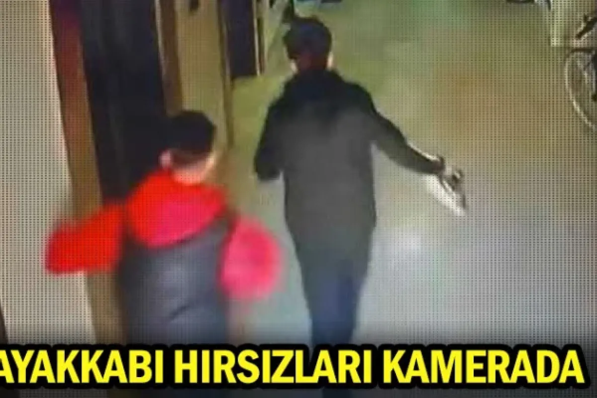 Ayakkabı hırsızları kamerada