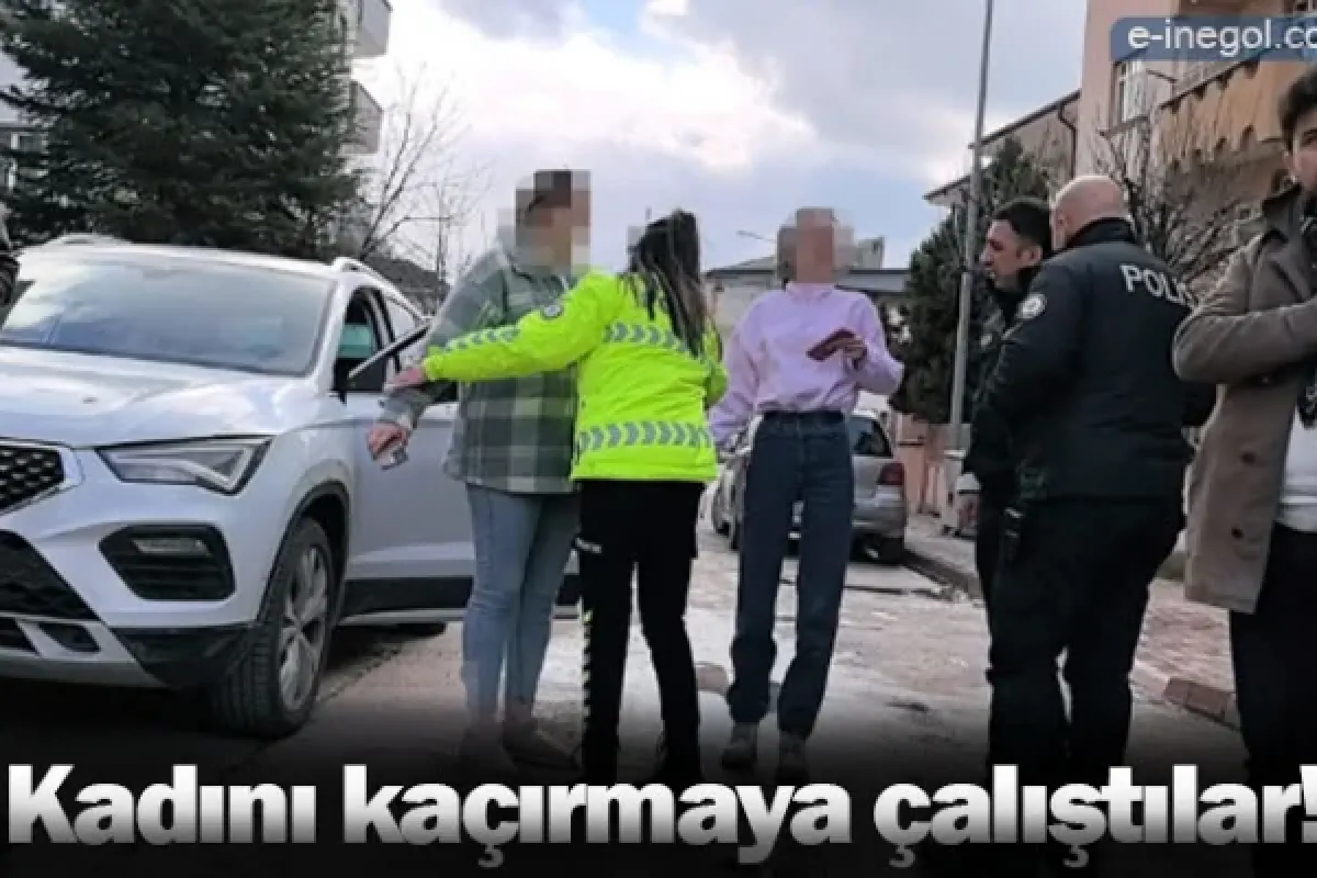 Kadını kaçırmaya çalıştılar!