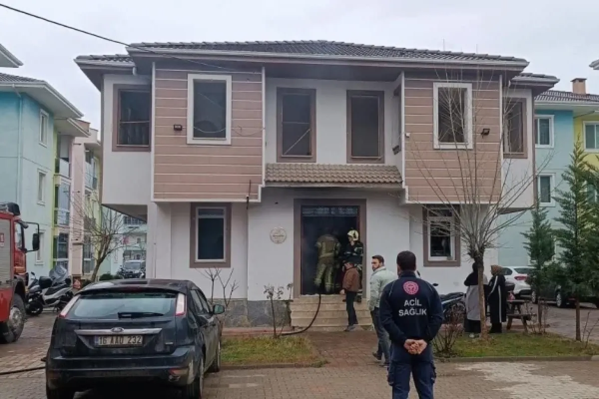 İnegöl'de sitede korkutan yangın!