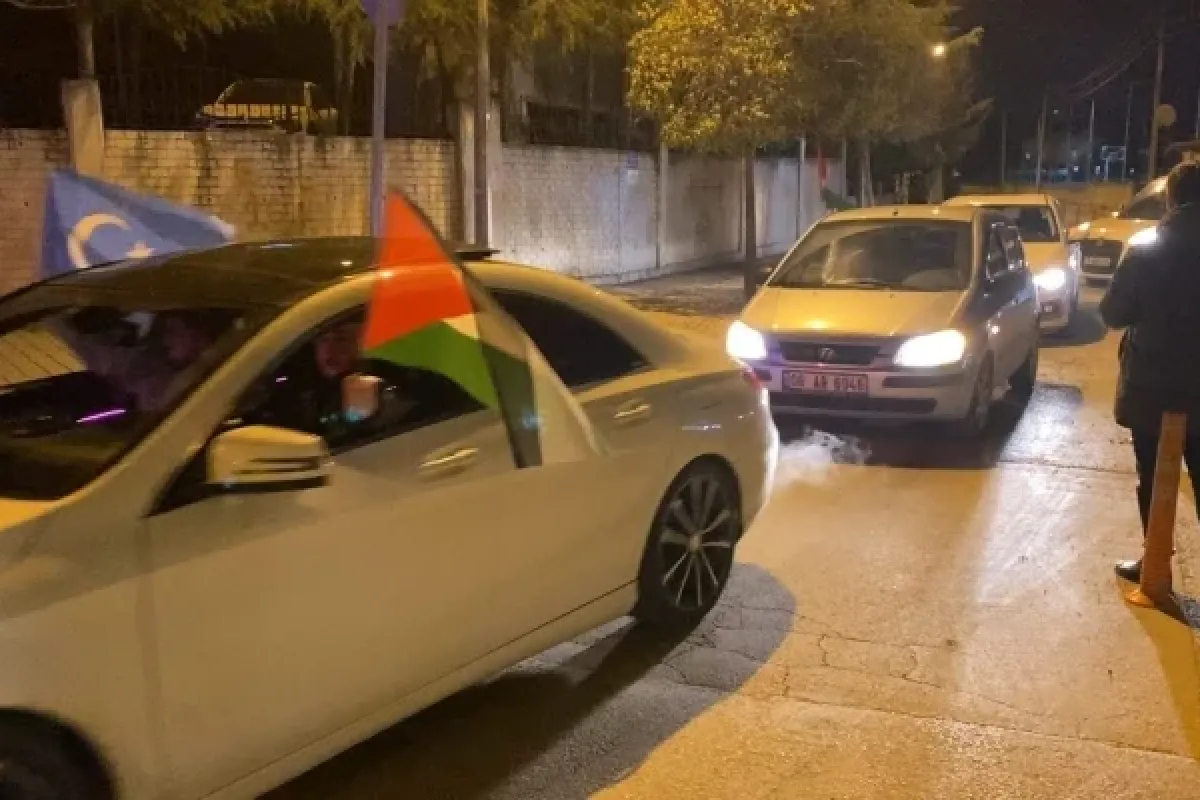 İnegöl'de Filistin'e destek konvoyu