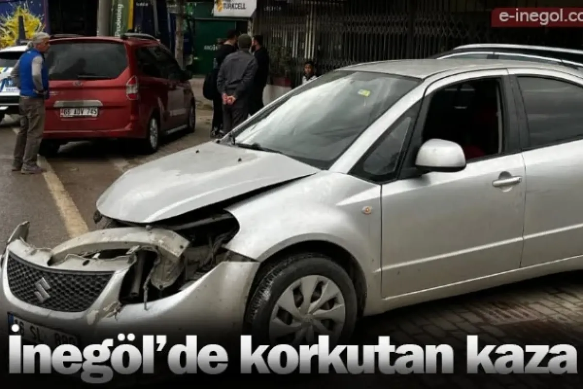 İnegöl'de korkutan kaza