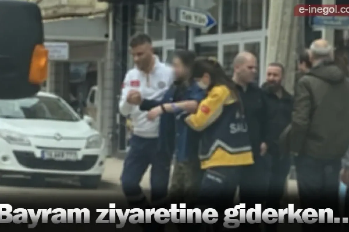 İnegöl'de otomobil ile motosiklet çarpıştı