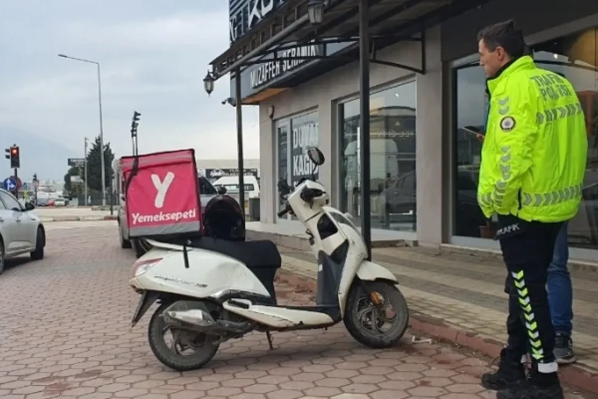 Motor kurye hastanelik oldu