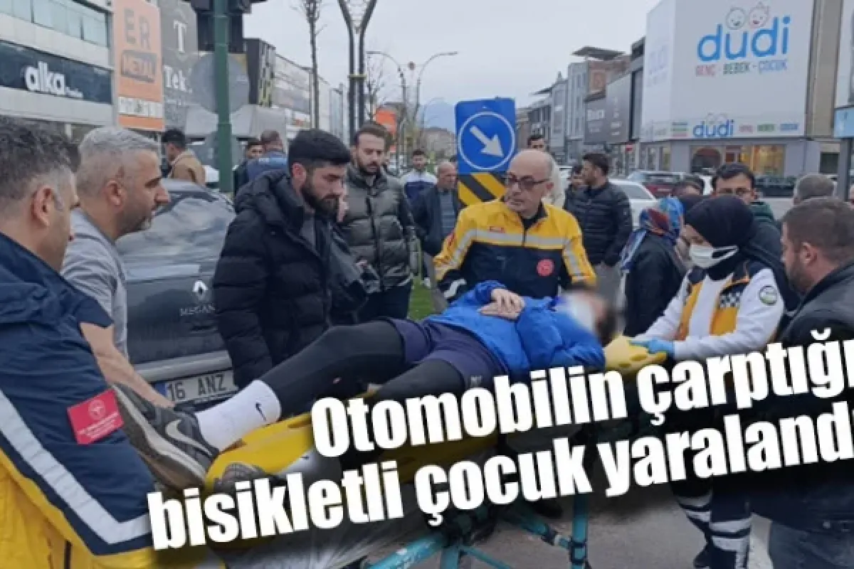 Otomobilin çarptığı bisikletli çocuk yaralandı