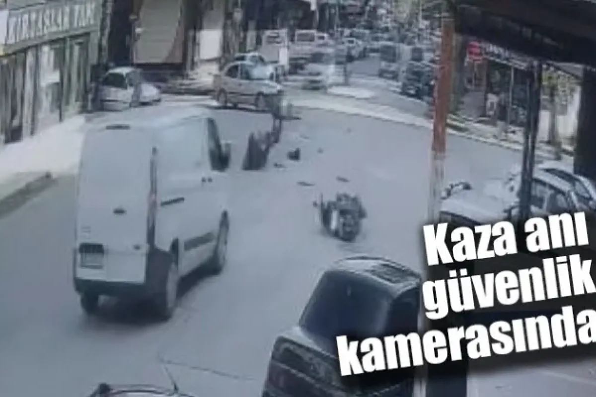 Kaza anı güvenlik kamerasında