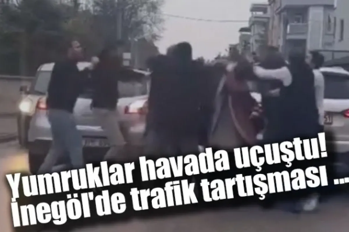 Yumruklar havada uçuştu! İnegöl'de trafik tartışması ...
