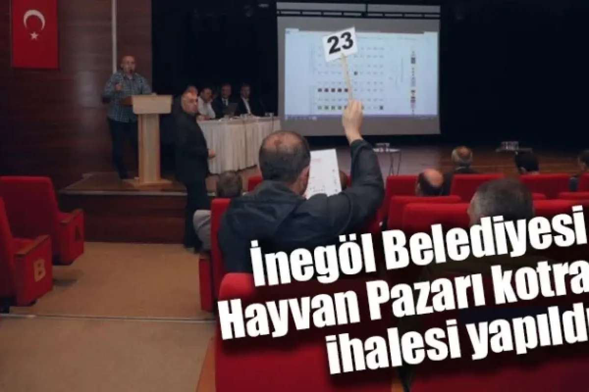 İnegöl Belediyesi Hayvan Pazarı kotra ihalesi yapıldı