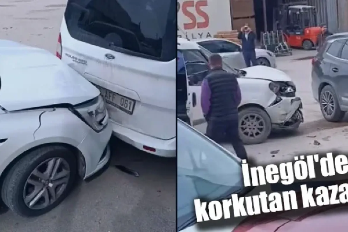 İnegöl'de korkutan kaza