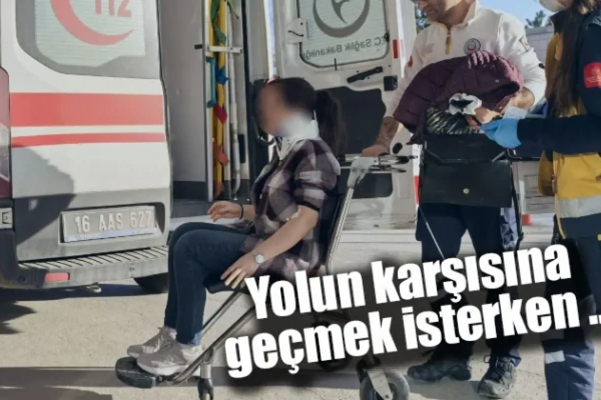 Yolun karşısına geçmek isterken ...