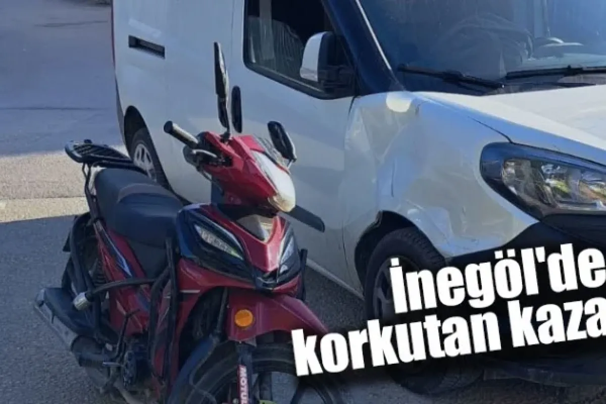 İnegöl'de korkutan kaza