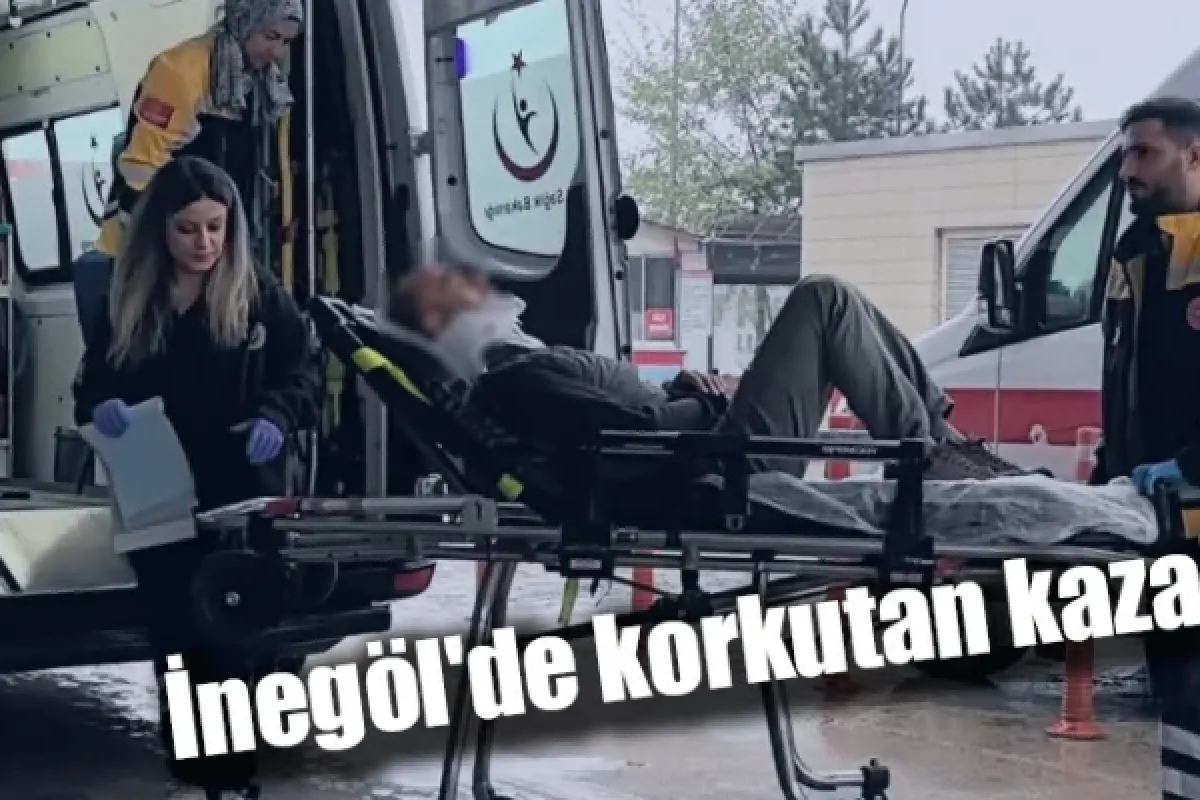 İnegöl'de korkutan kaza!