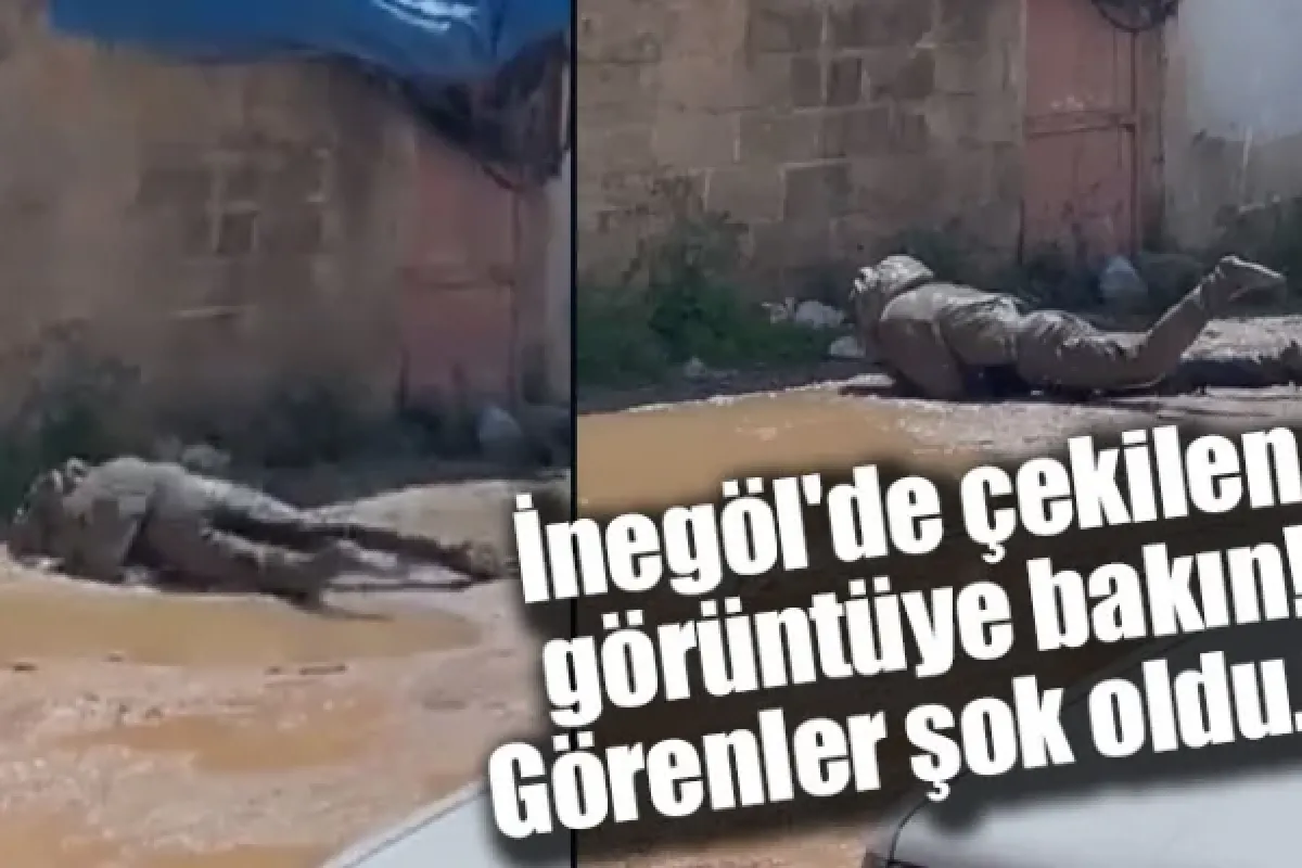 İnegöl'de çekilen görüntüye bakın! Görenler şok oldu..