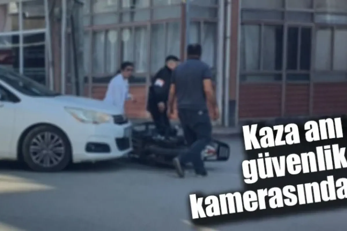 Kaza anı güvenlik kamerasında