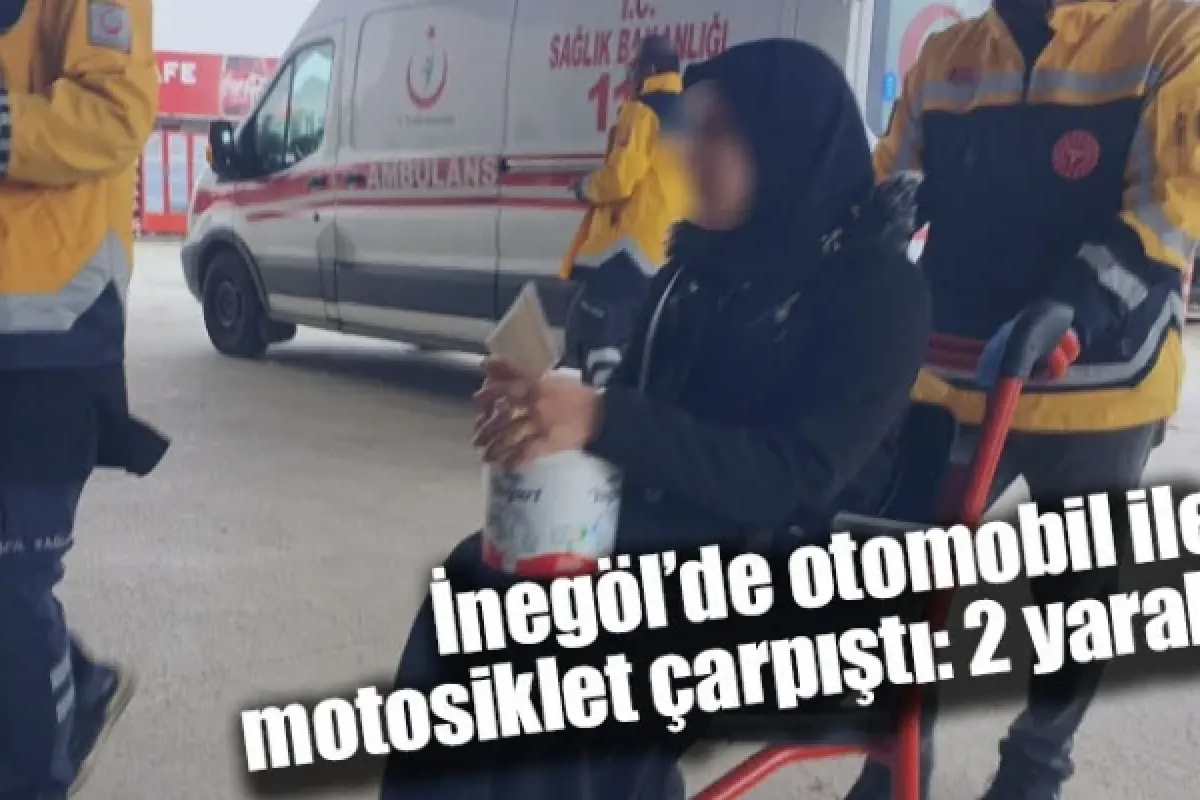 Otomobil ile motosiklet çarpıştı: 2 yaralı