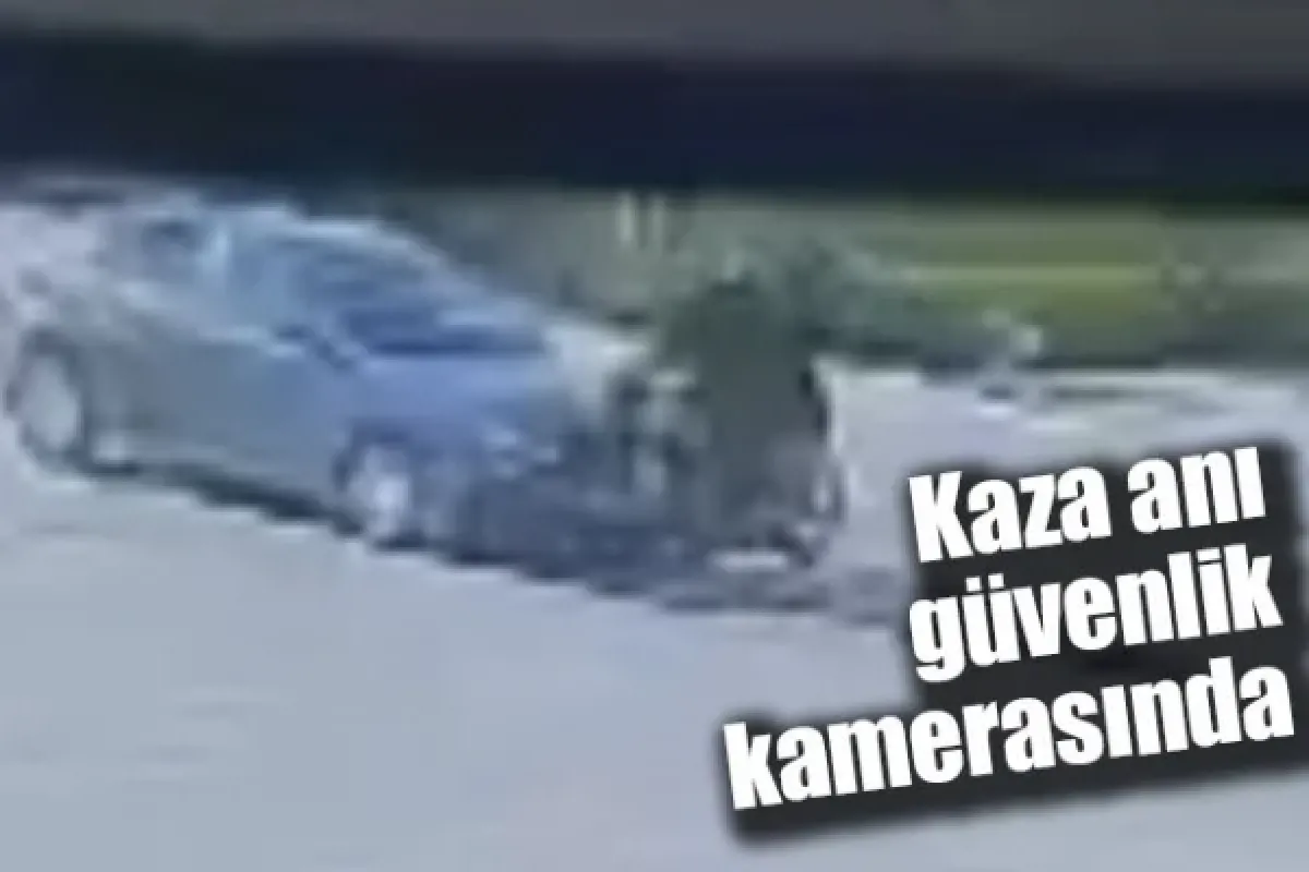 Kaza anı güvenlik kamerasında