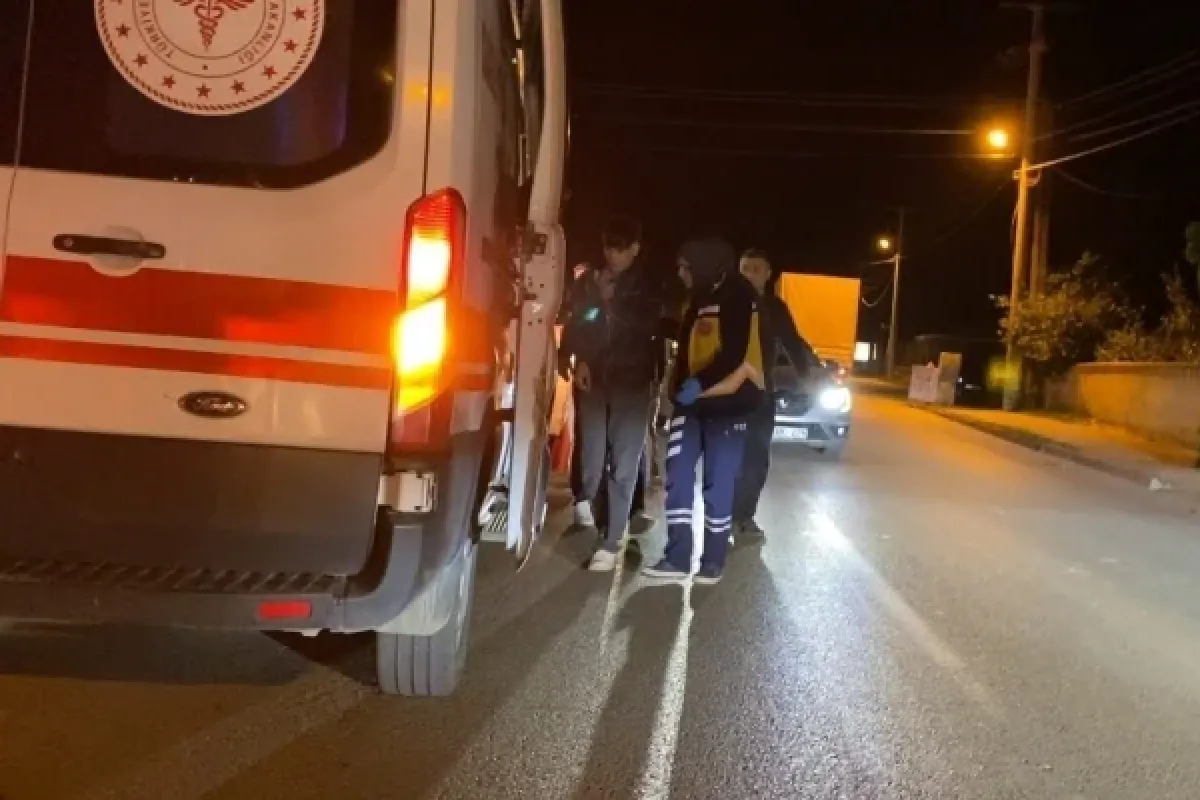 Motosiklet sürücüsü yaralandı