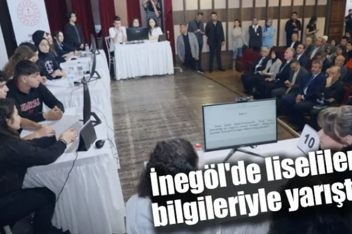 İnegöl'de liseliler bilgileriyle yarıştı