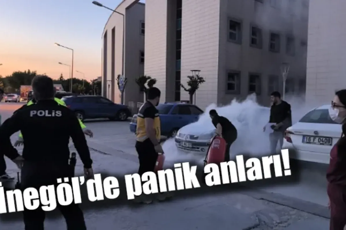 İnegöl'de panik anları!