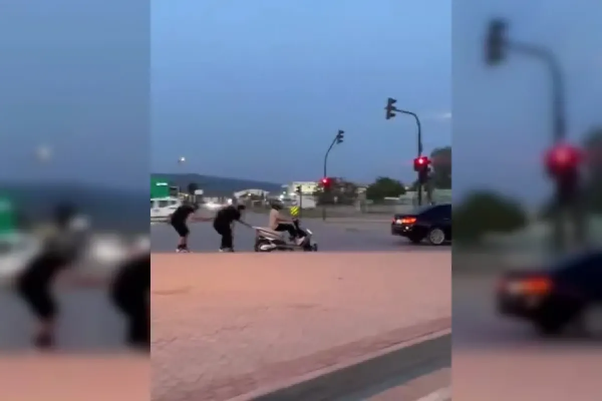 İnegöl'de tehlikeli yolculuk