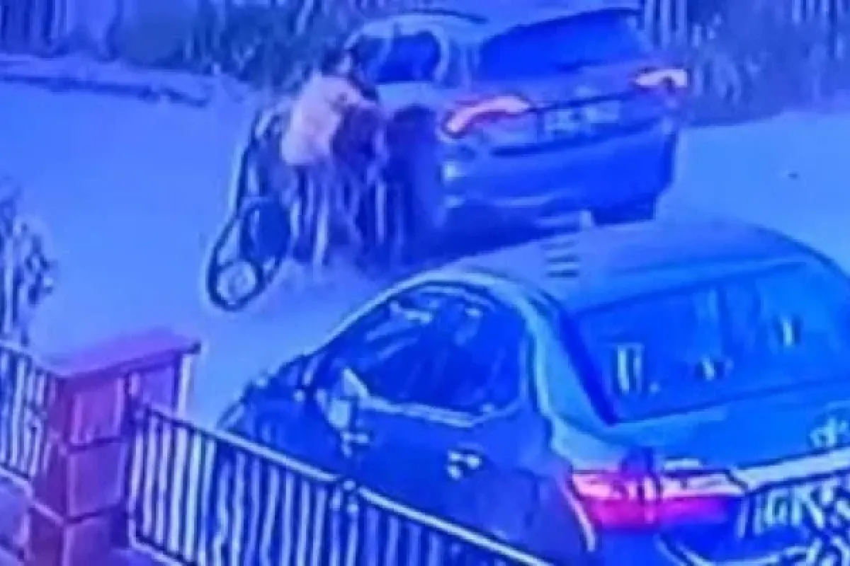 Kaza anı güvenlik kamerasında