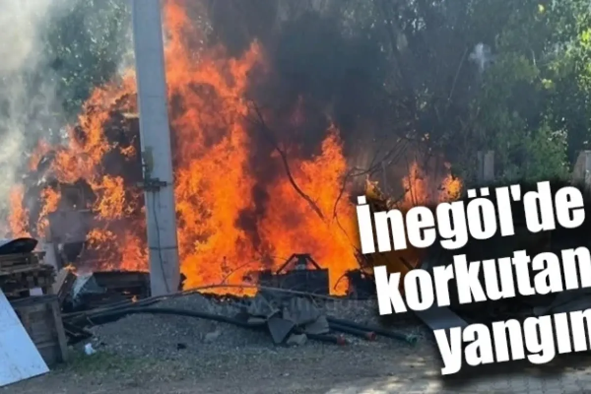 İnegöl'de korkutan yangın