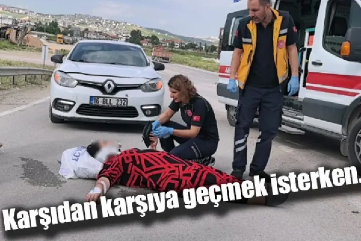 Karşıdan karşıya geçmek isterken..