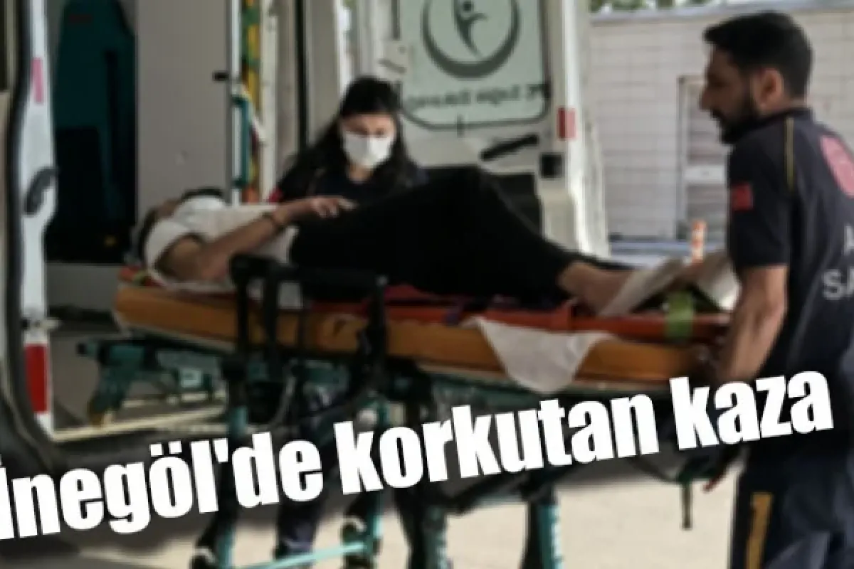 İnegöl'de korkutan kaza