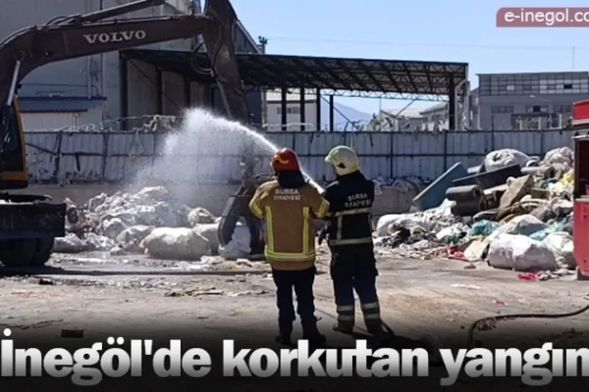 İnegöl'de korkutan yangın