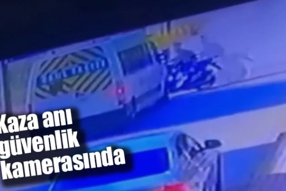 Kaza anı güvenlik kamerasında