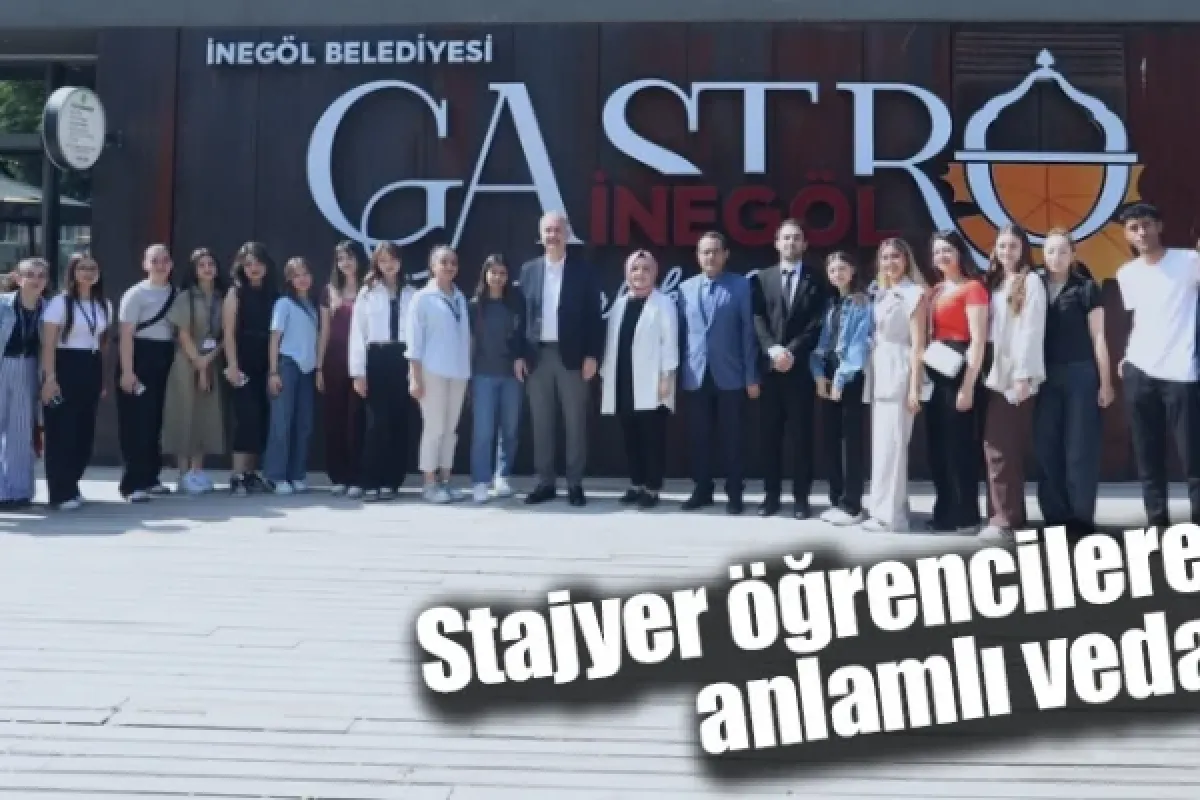 Stajyer öğrencilere anlamlı veda