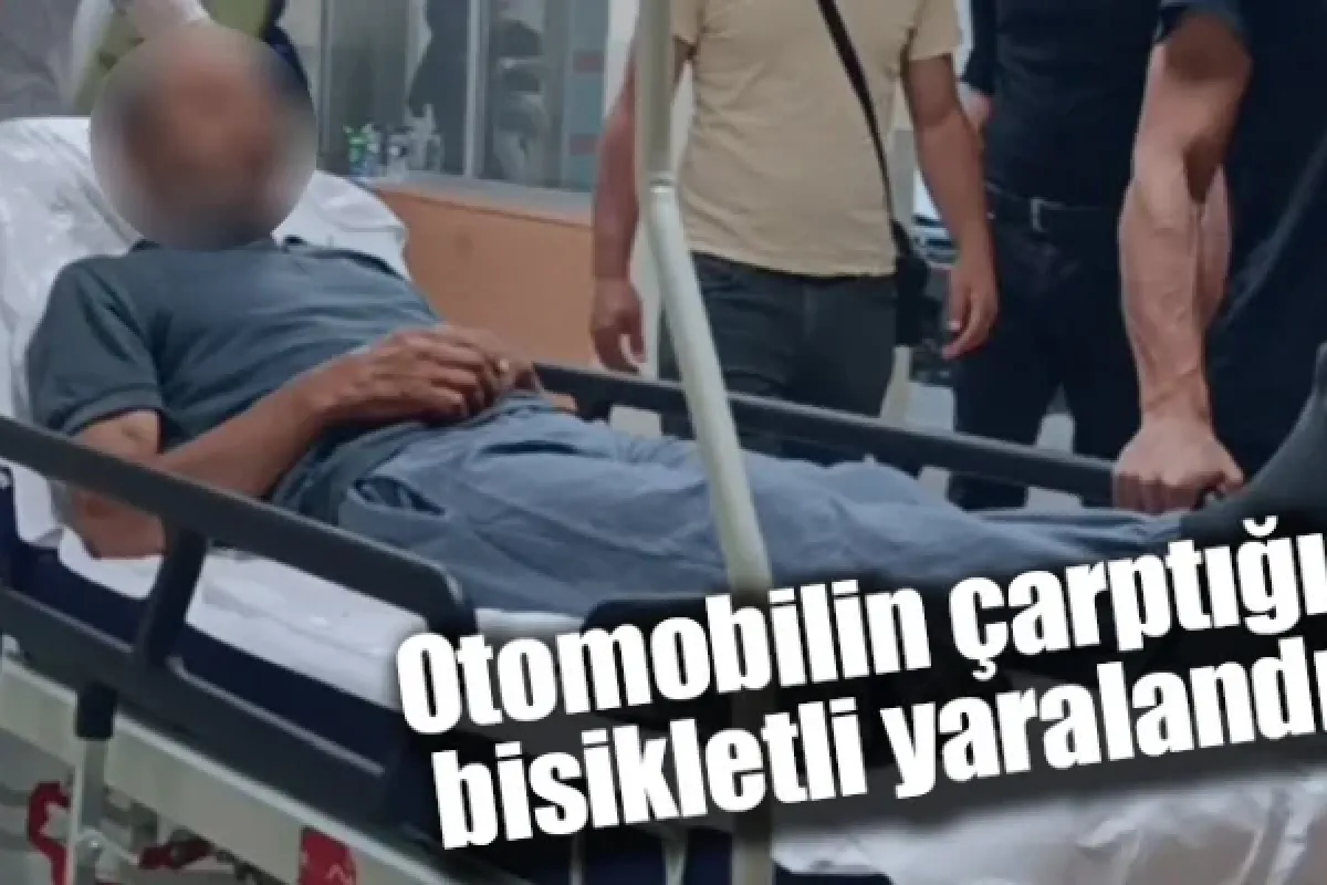 Otomobilin çarptığı bisikletli yaralandı