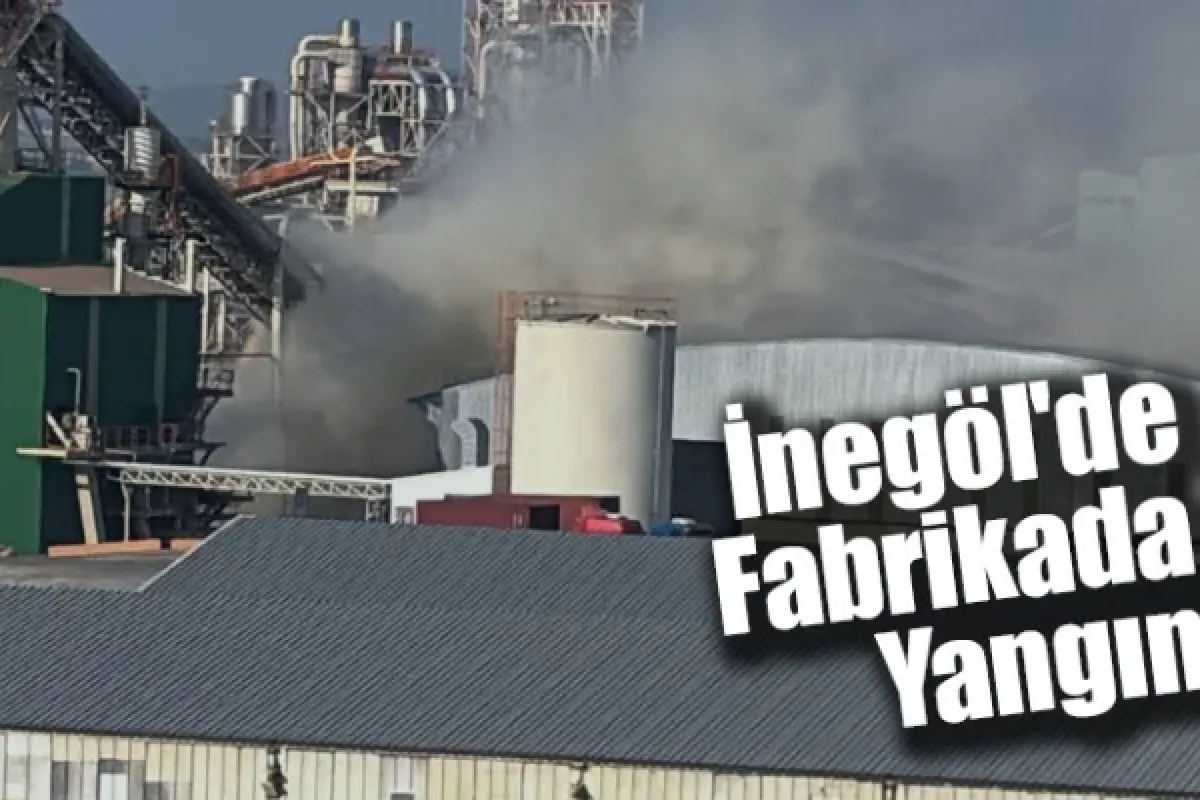 İnegöl'de Fabrikada Yangın