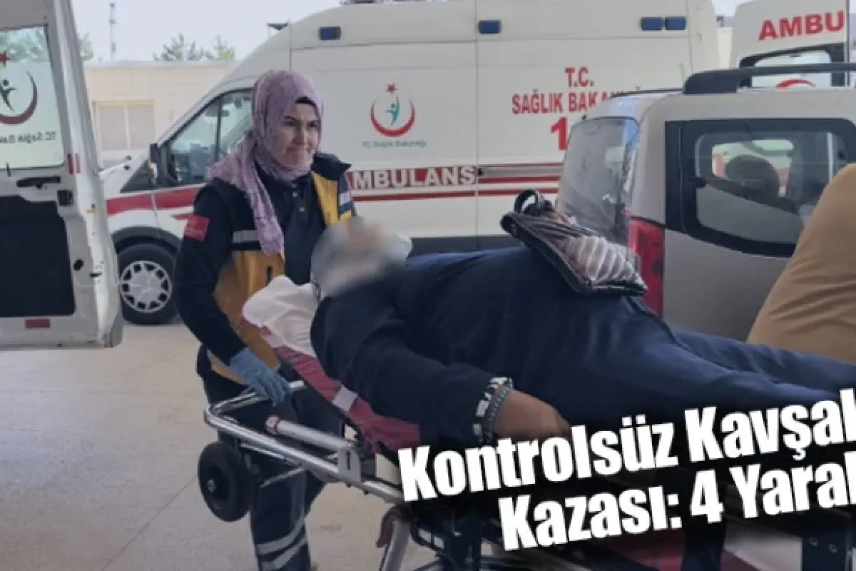 Kontrolsüz Kavşak Kazası: 4 Yaralı