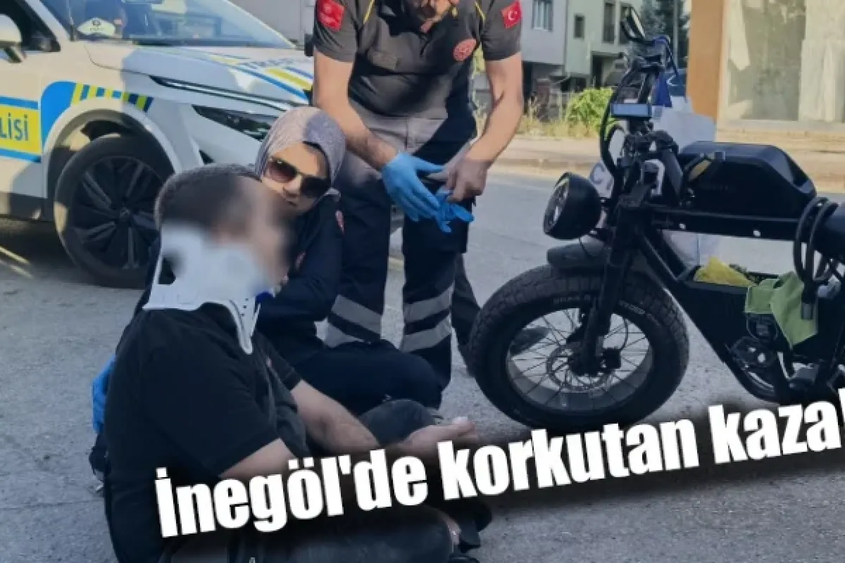 İnegöl'de korkutan kaza!