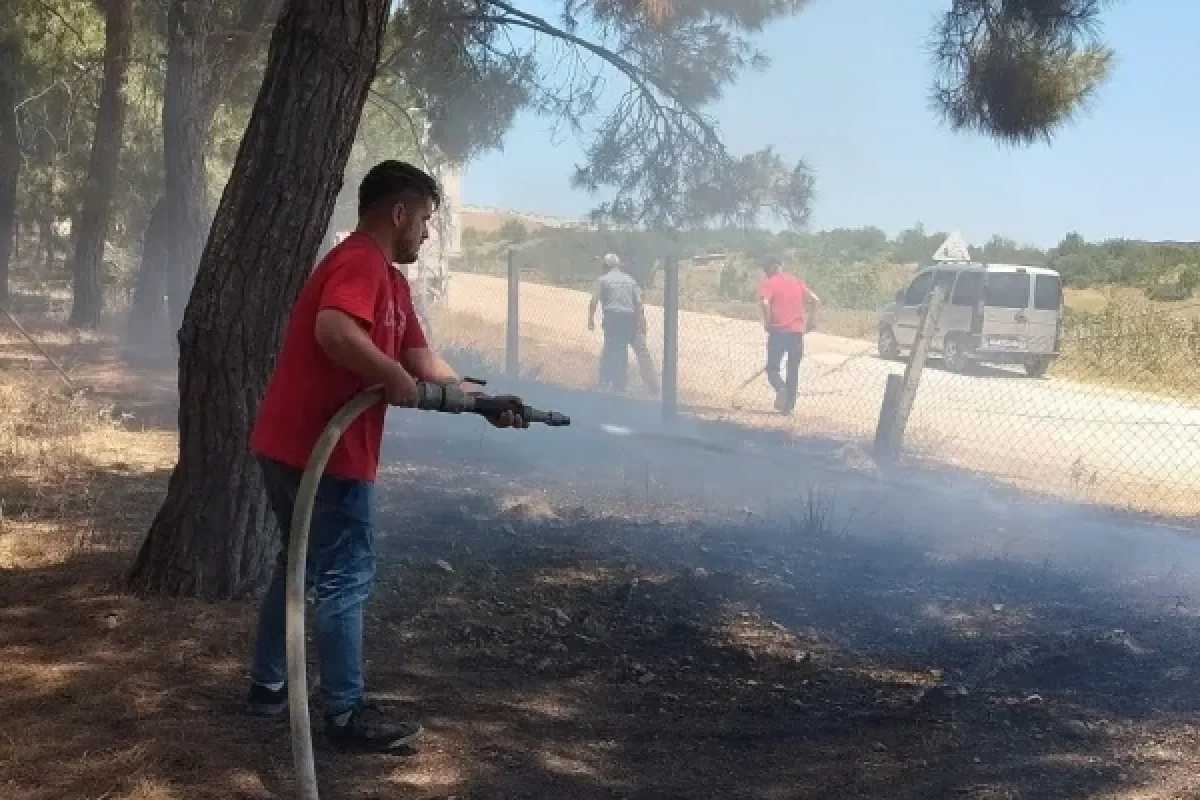 İnegöl'de başlayan yangın büyümeden söndürüldü