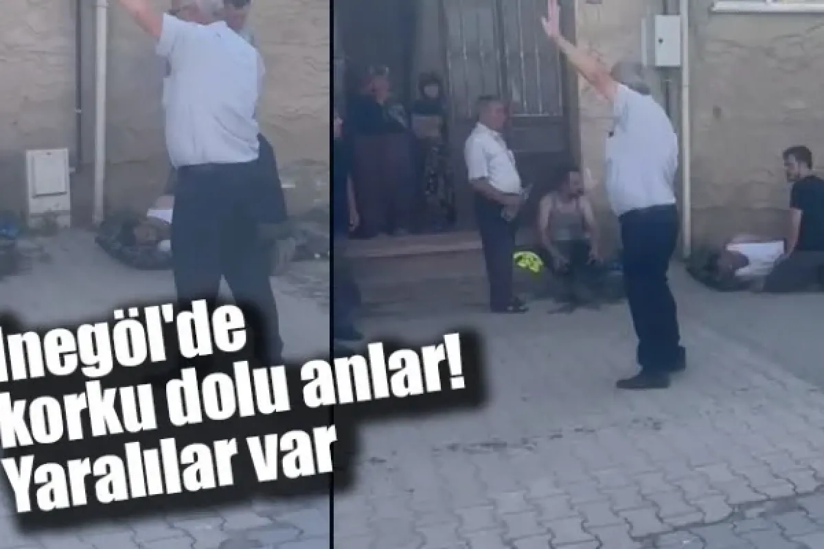 İnegöl'de korku dolu anlar! Yaralılar var