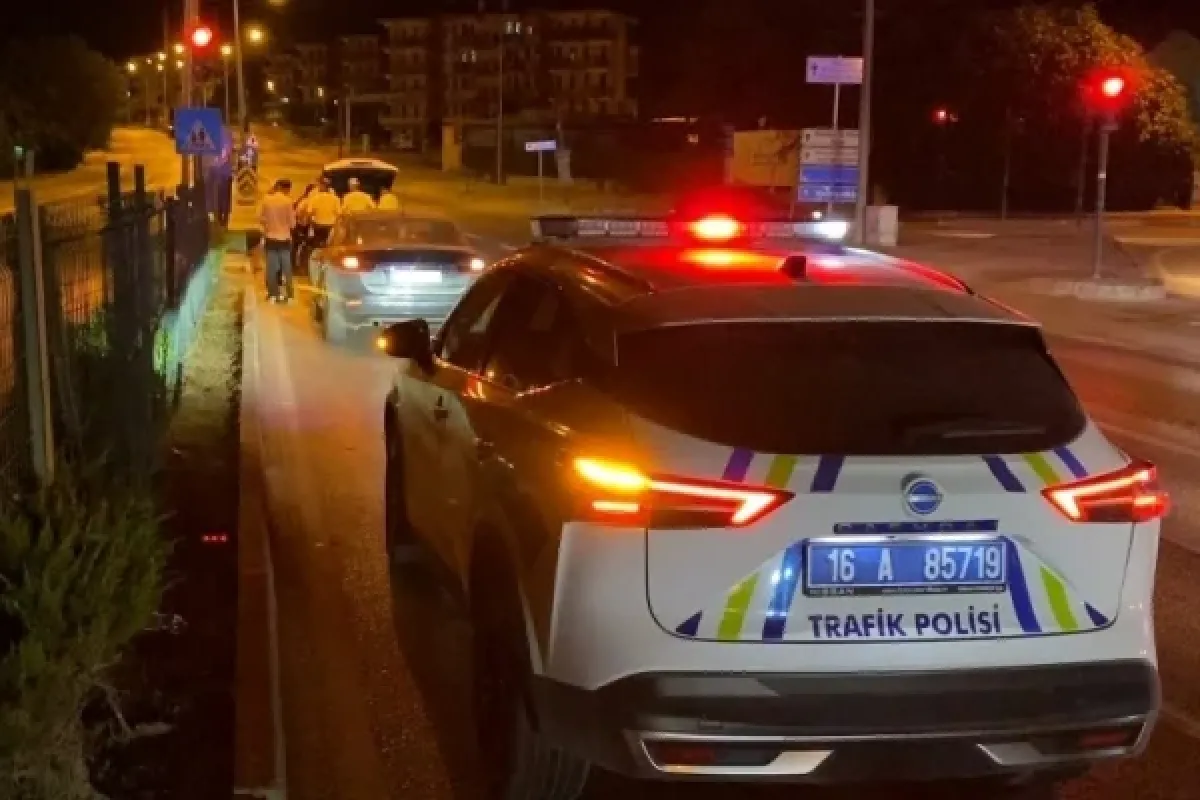 İnegöl'de polisin alkollü sürücüyle imtihanı!