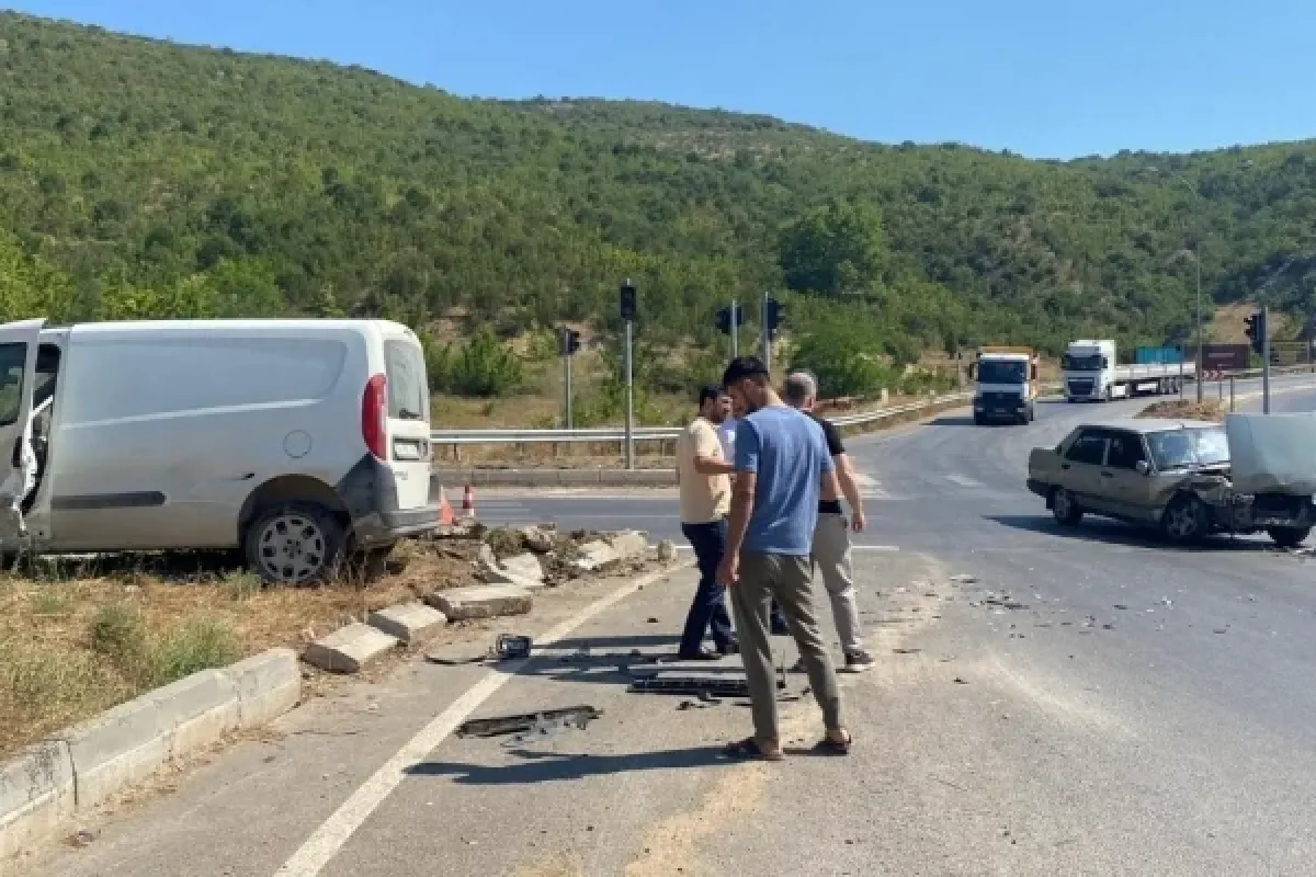 İnegöl'de korkutan kaza