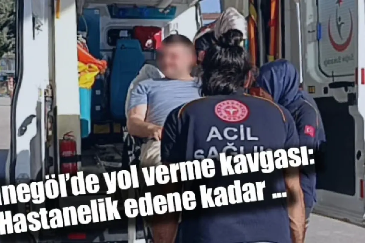 İnegöl'de yol verme kavgası: Hastanelik edene kadar ...