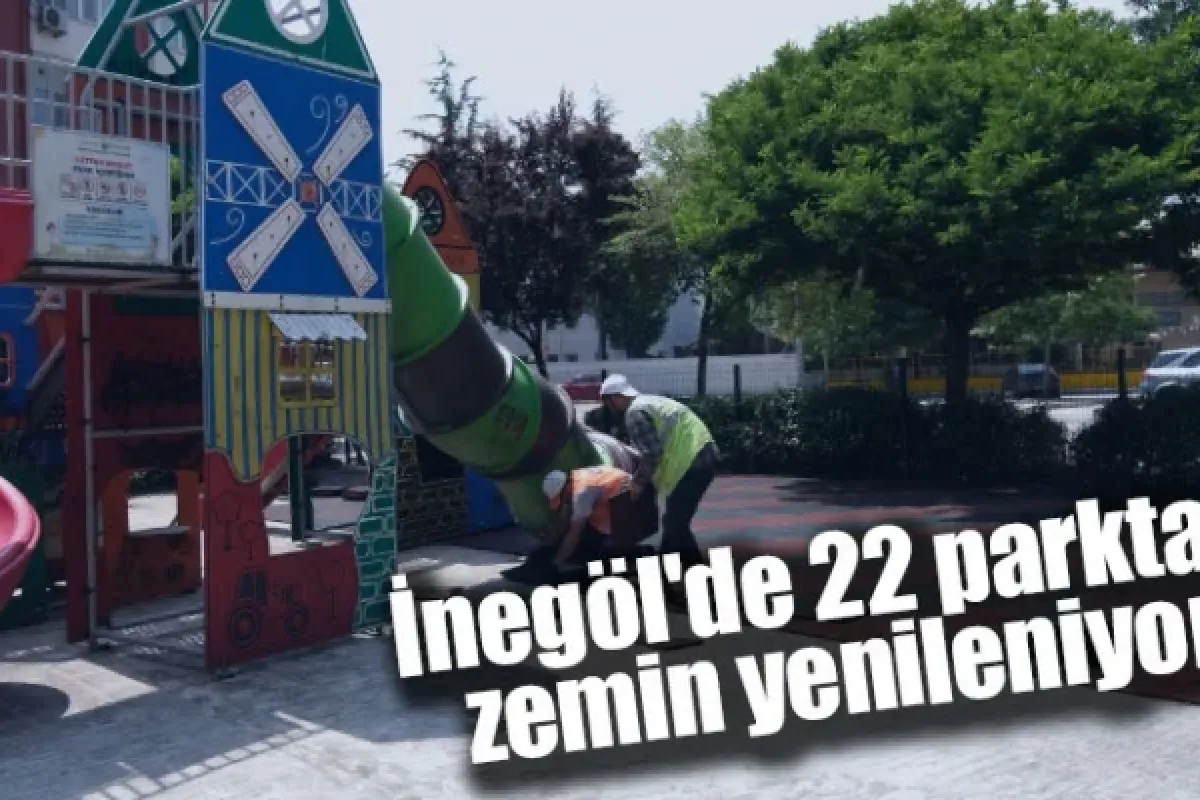 İnegöl'de 22 parkta zemin yenileniyor